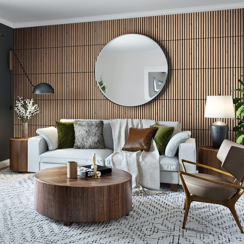 Wood Wall Panel Modern Acoustic Wall Board Minimalist 3D Model Design Acoustic for Music Studio Acoustic Panels